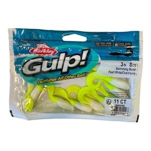 NEW Gulp 3 Inch Fishing Tackle Yellow White